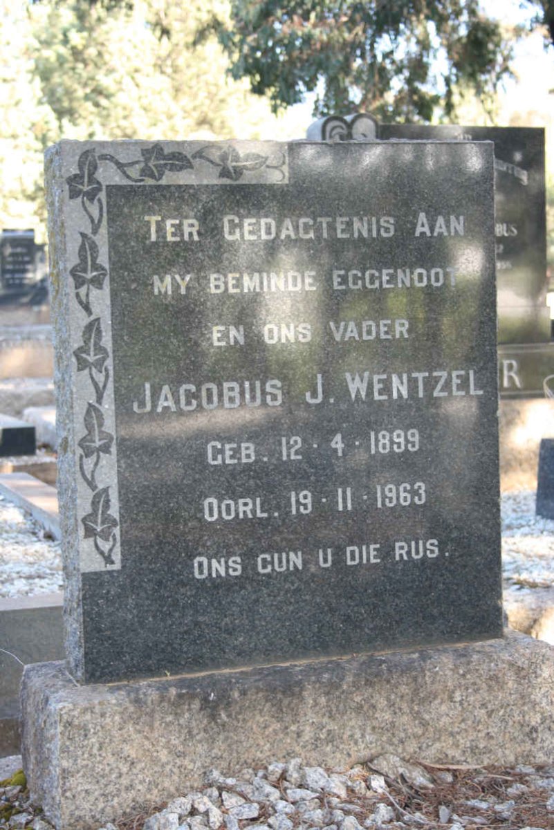WENTZEL Jacobus J. 1899-1963