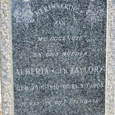 VOSLOO Alberta neé TAILOR 1910-1955