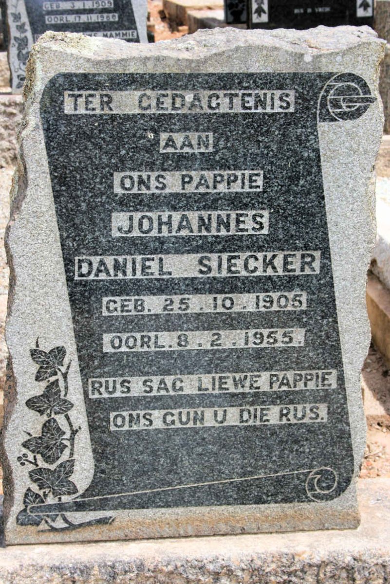 SIECKER Johannes Daniel 1905-1955