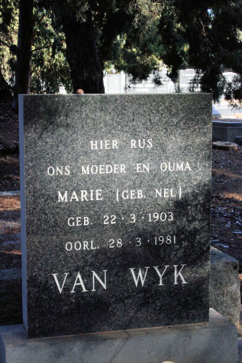 WYK Marie, van neé NEL 1903-1981