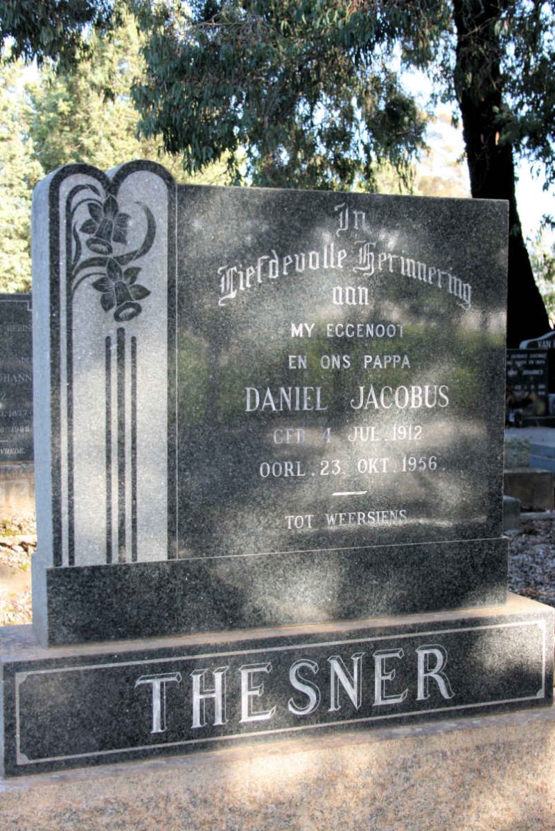 THESNER Daniel Jacobus 1912-1956