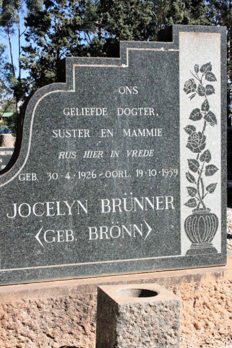 BRÜNNER Jocelyn neé BRÖNN 1926-1959