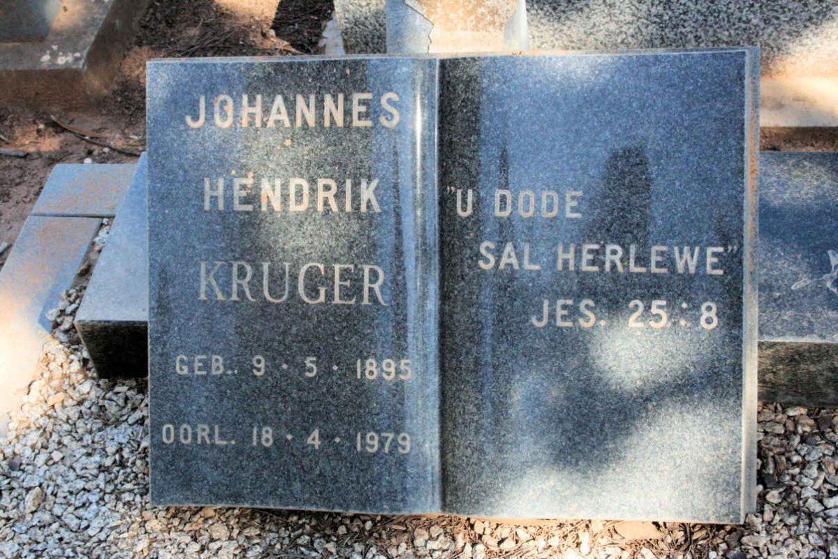 KRUGER Johannes Hendrik 1895-1976