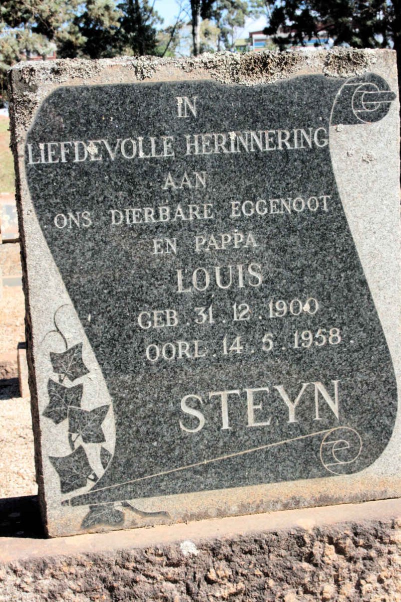 STEYN Louis 1900-1958