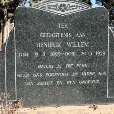 NIEHAUS Hendrik Willem 1899-1959
