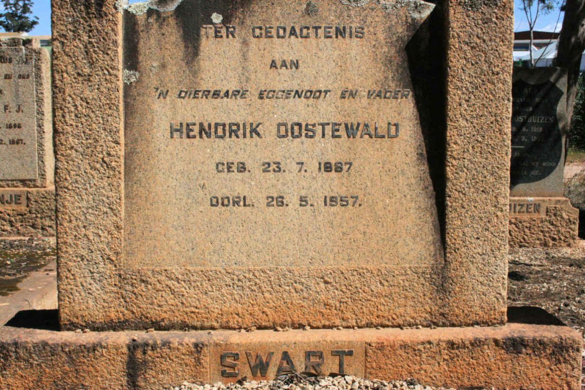 OOSTEWALD Hendrik 1887-1957