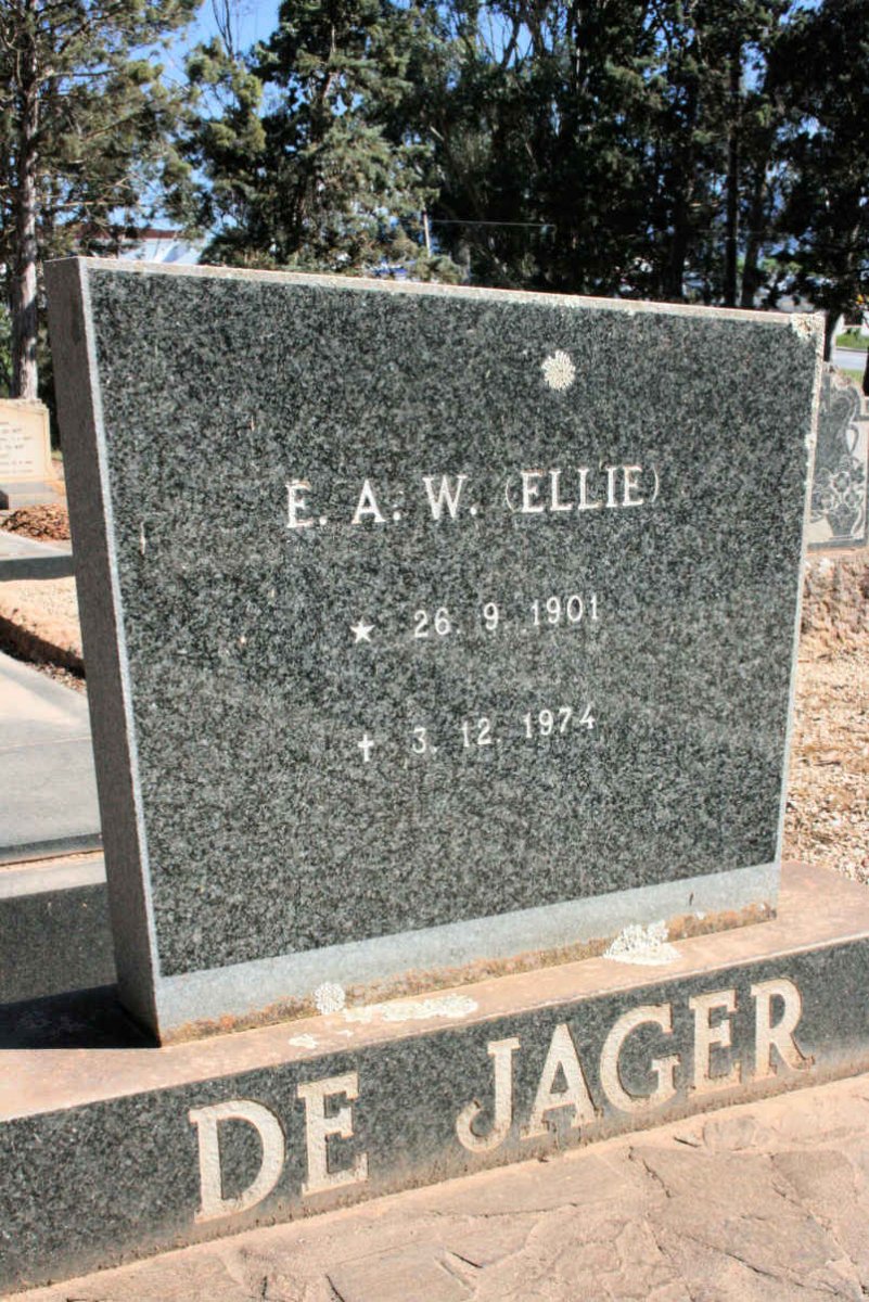 JAGER E.A.W., de 1901-1974