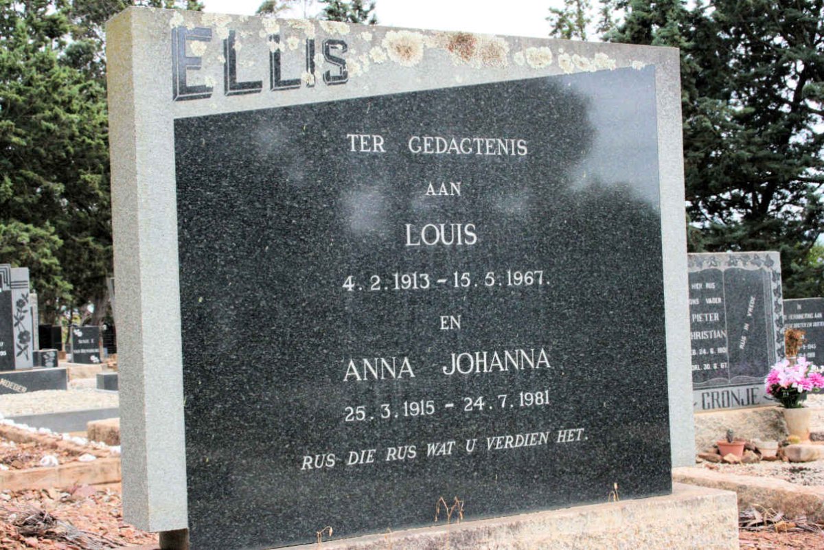 ELLIS Louis 1913-1967 &amp; Anna Johanna 1918-1951