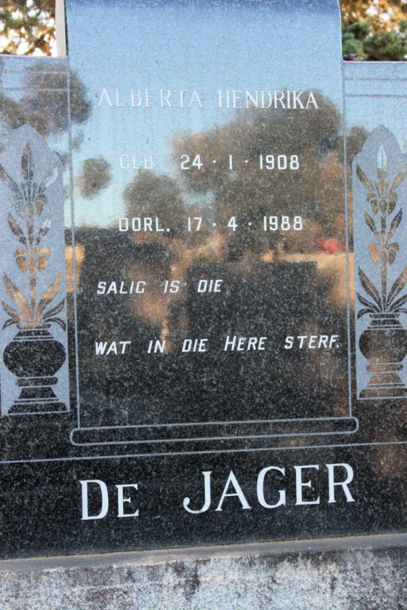JAGER Alberta Hendrika, de 1908-1988