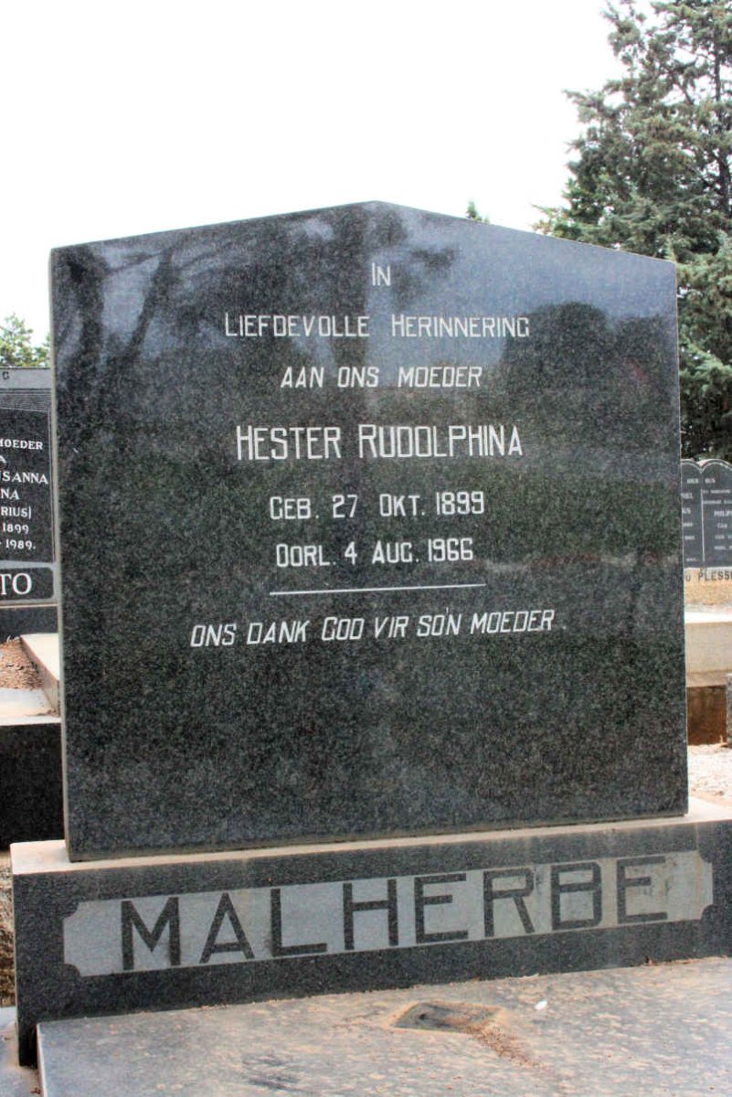 MALHERBE Hester Rudolphina 1899-1966