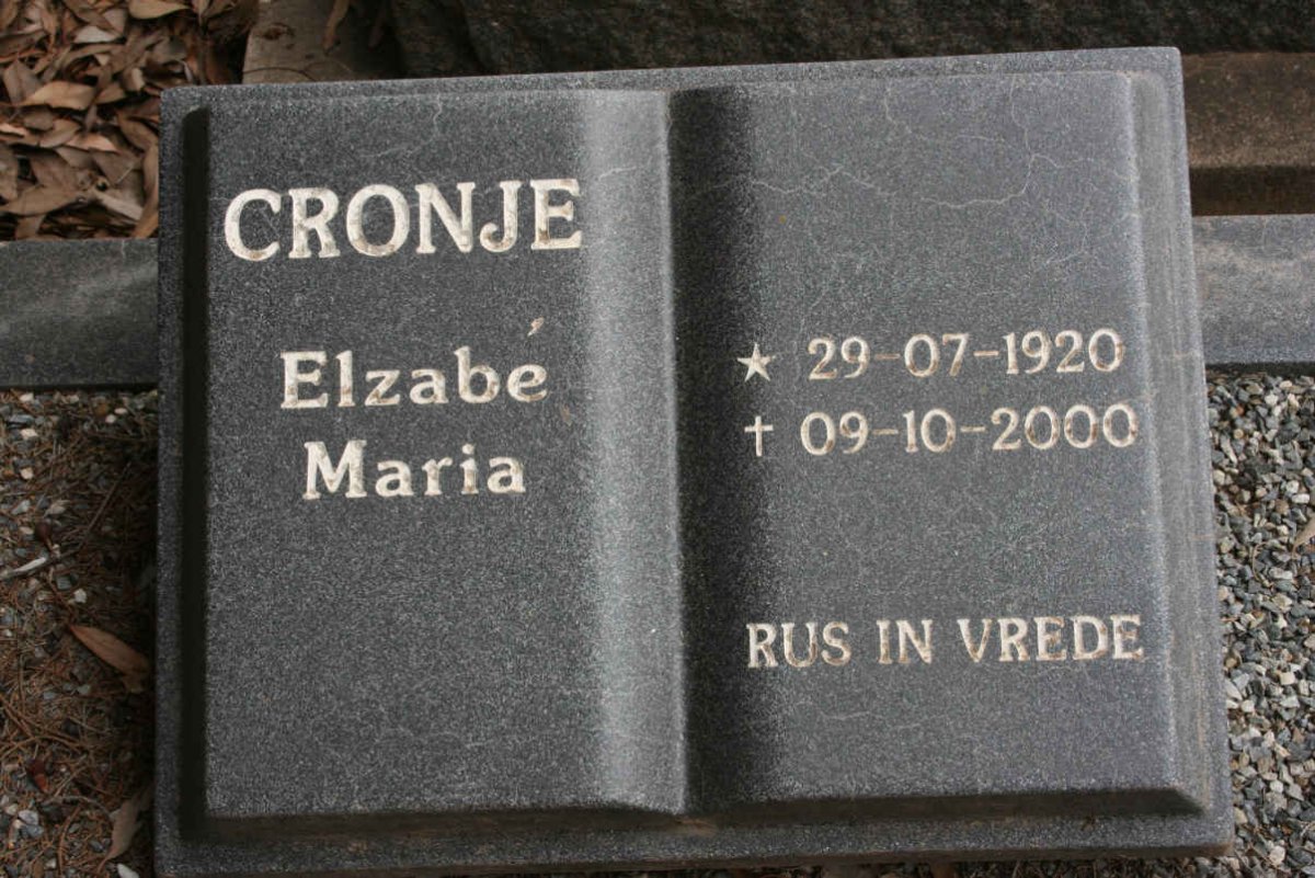 CRONJE Elsabé Maria 1920-2000