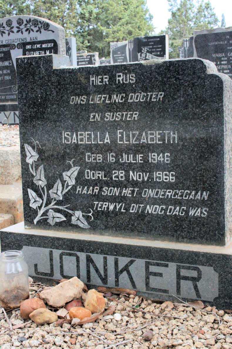 JONKER Isabella Elizabeth 1946-1966