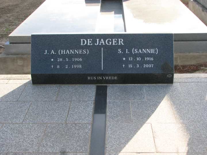JAGER J.A., de 1906-1998 &amp; S.I. 1916-2007