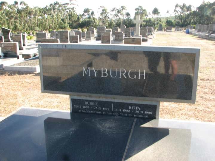 MYBURGH Burrie 1897-1972 &amp; Kitta 1902-1996