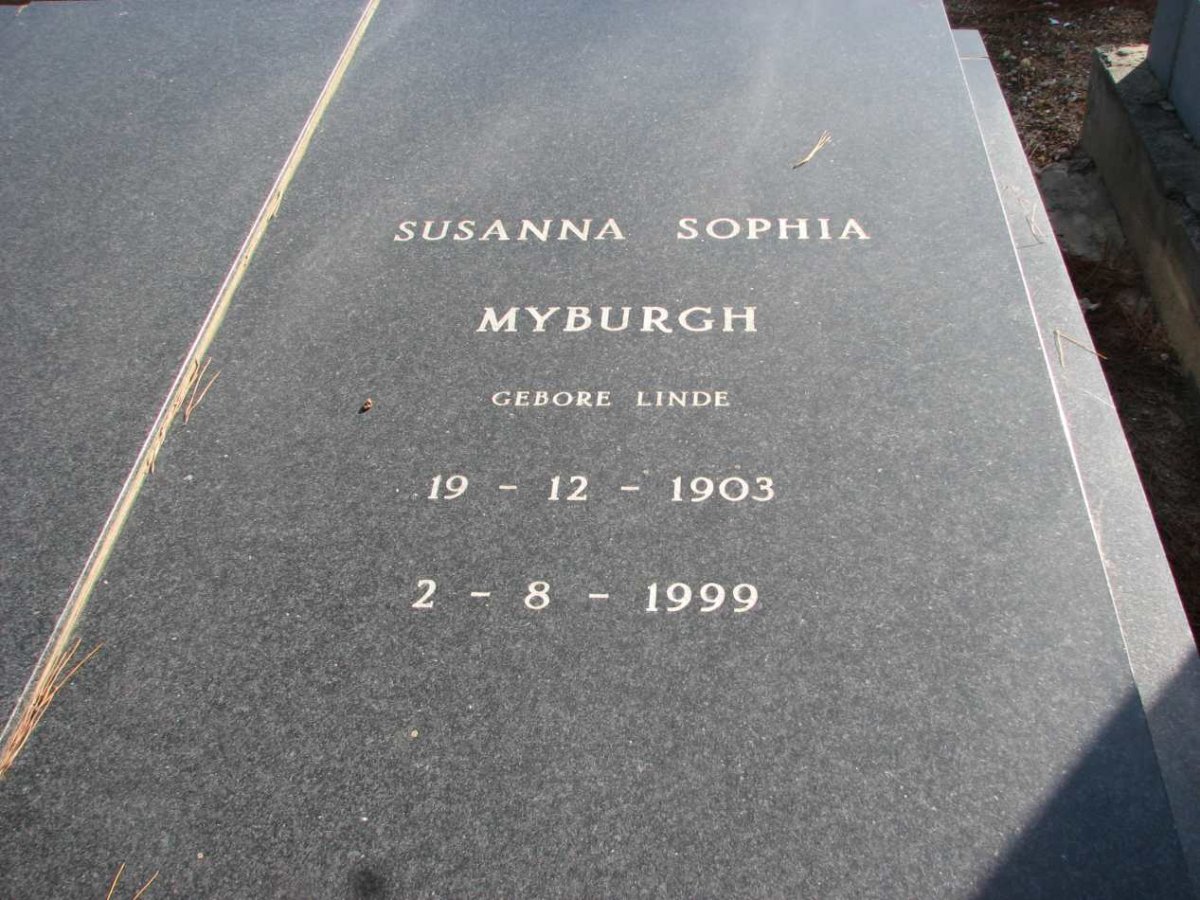 MYBURGH Philippus Albertus 1901-1985 & Susanna Sophia LINDE 1903-1999