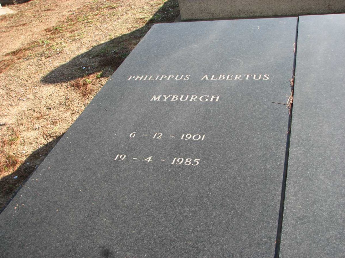 MYBURGH Philippus Albertus 1901-1985 & Susanna Sophia LINDE 1903-1999