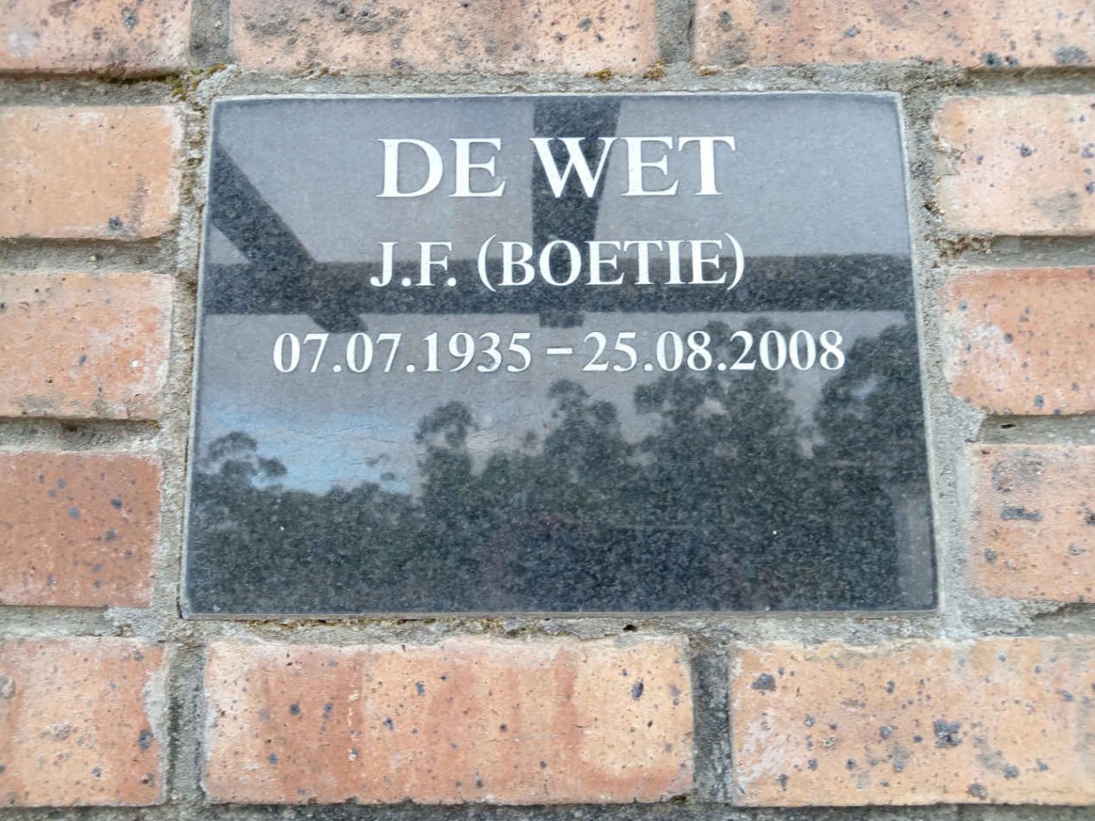 WET J.F., de 1935-2008