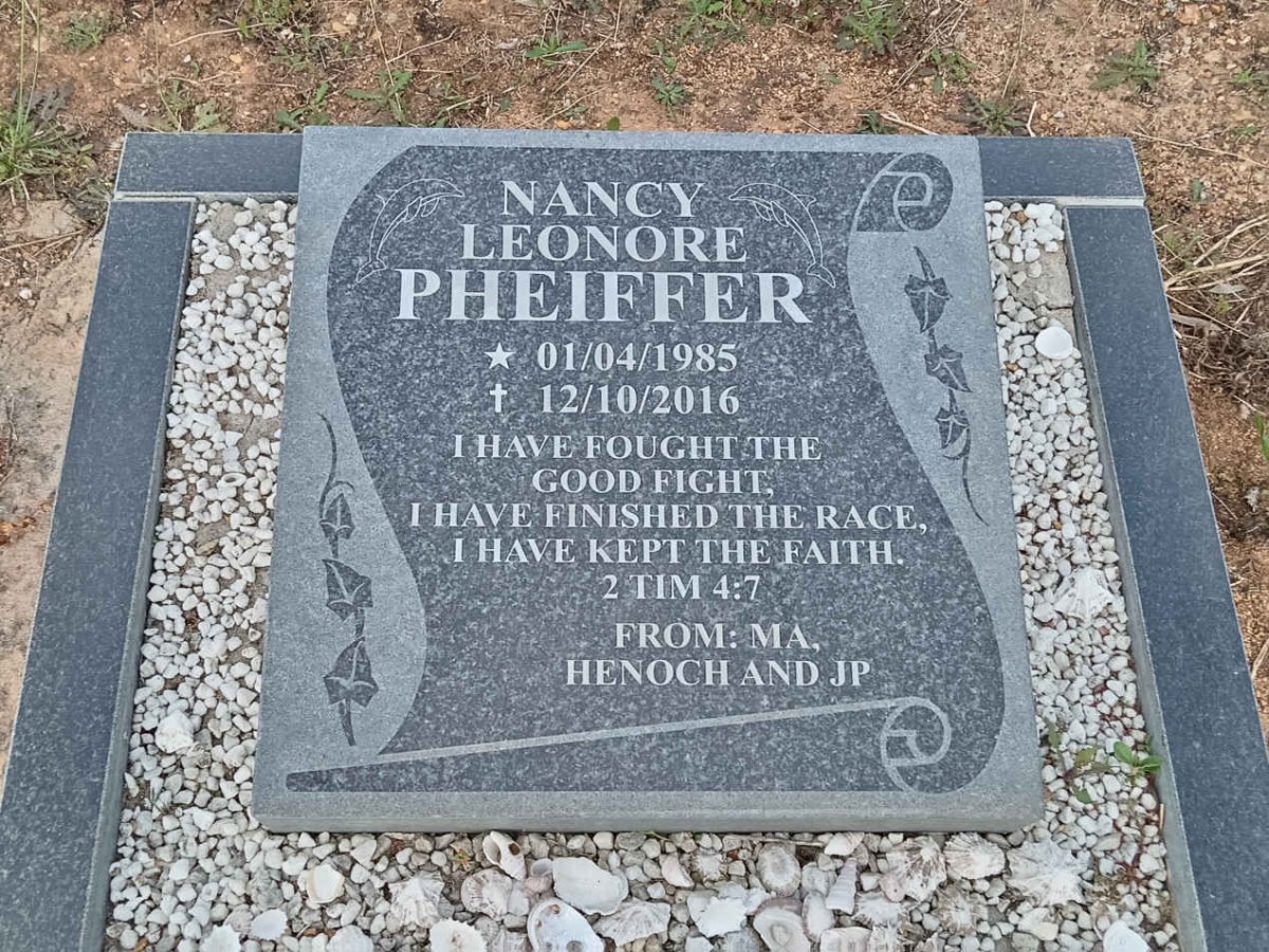 PHEIFFER Nancy Leonore 1985-2016
