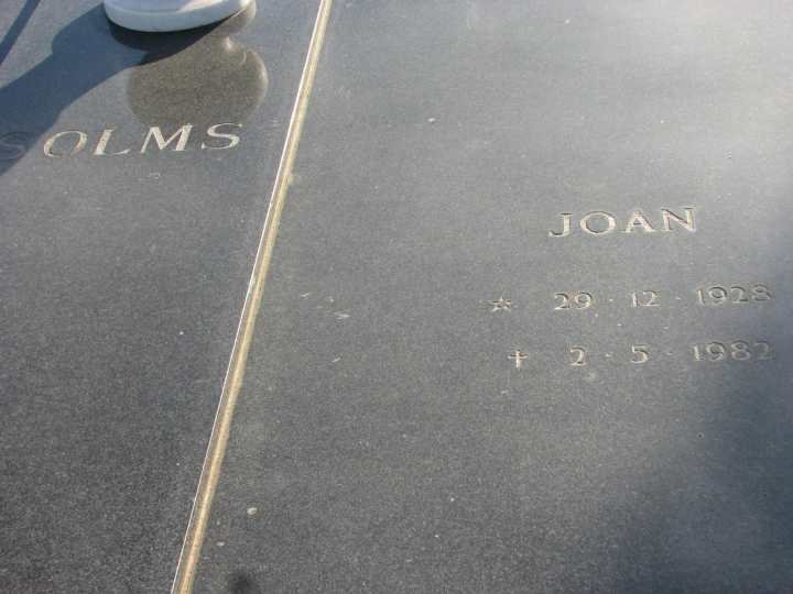 SOLMS Jan Georg 1926-2002 & Joan 1928-1982