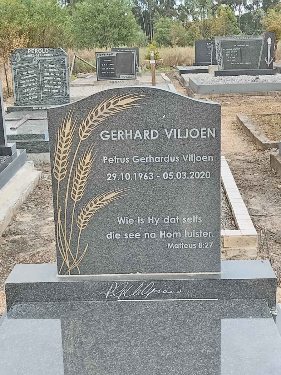 VILJOEN Petrus Gerhardus 1963-2020