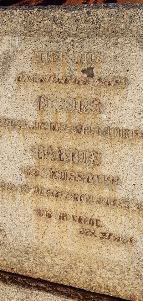 KRIEL Doors 1877-19?? &amp; Babbie ROSSOUW 1870-1941