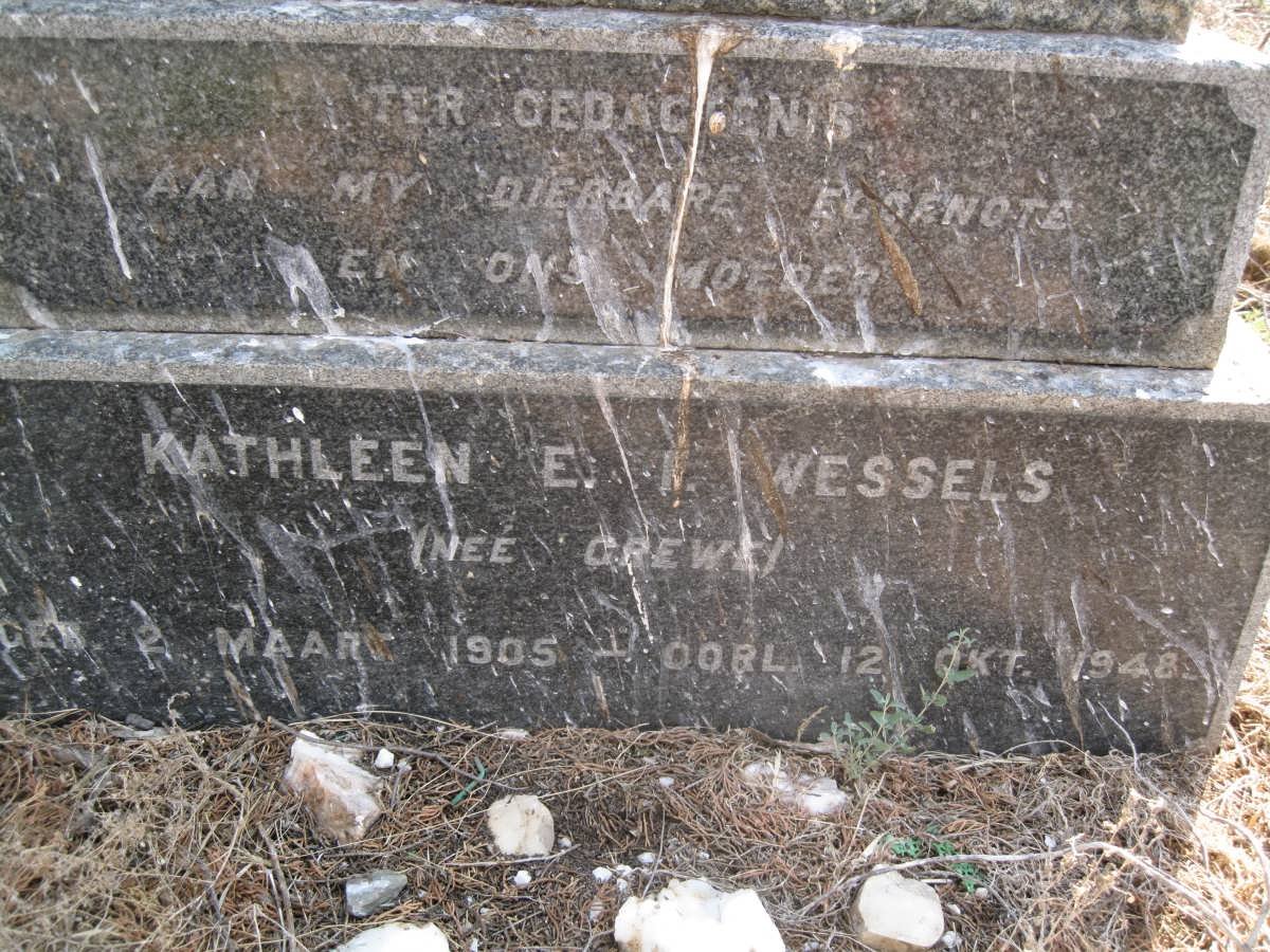 WESSELS Kathleen E. nee GREWE 1905-1948