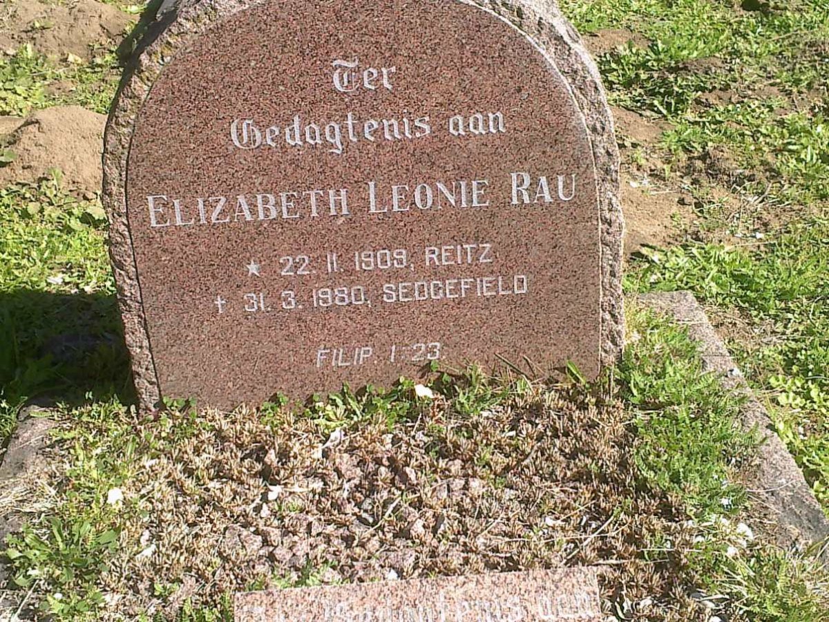 RAU Elizabeth Leonie 1909-1980