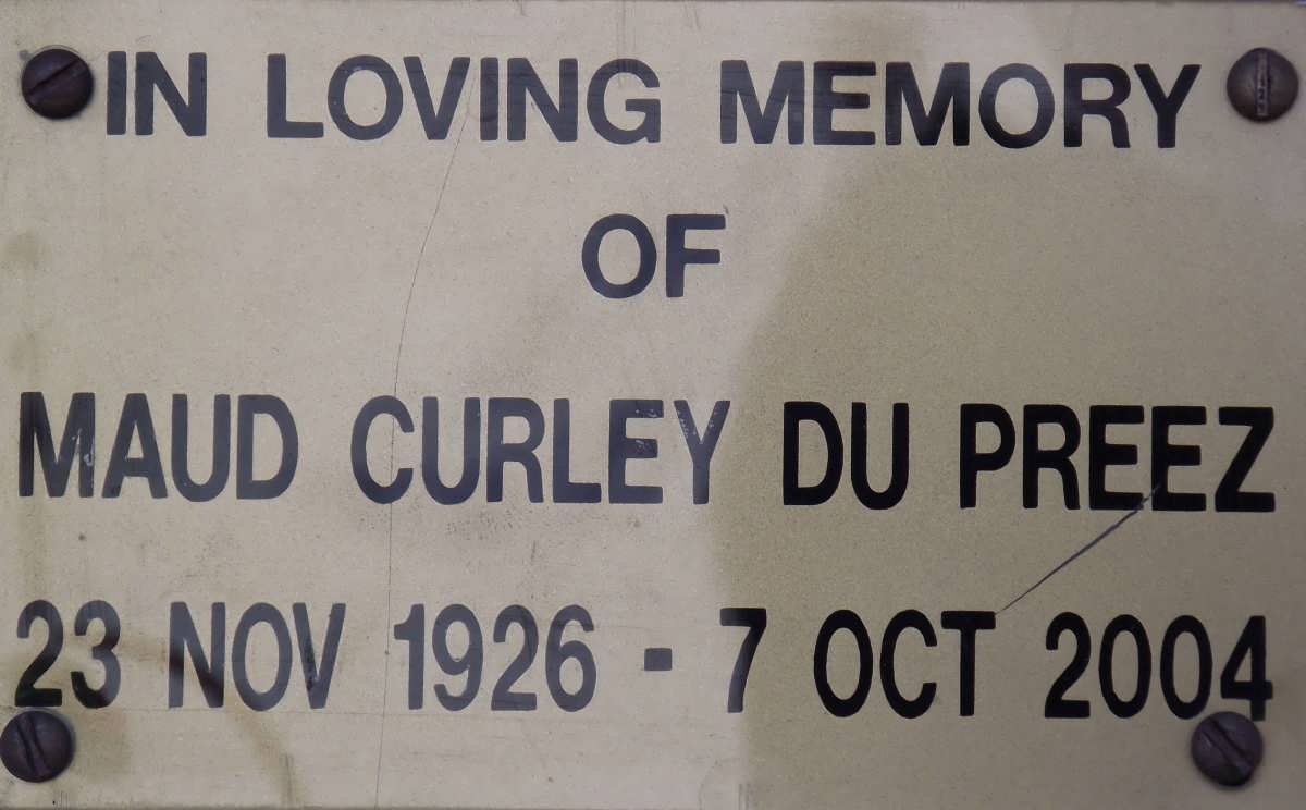 PREEZ Maud Curley, du 1926-2004