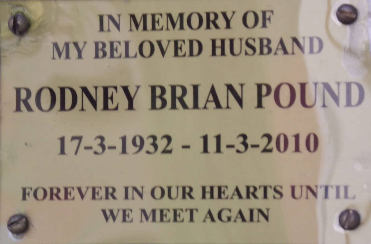 POUND Rodney Brian 1932-2010