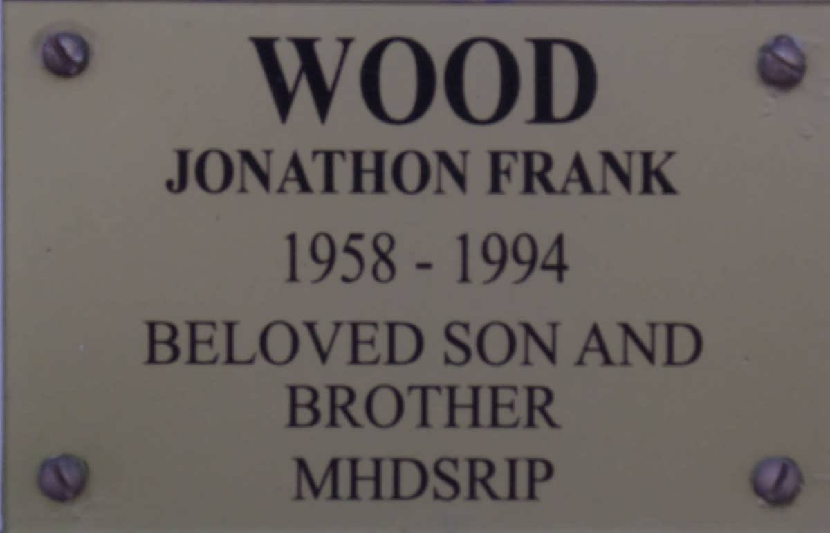 WOOD Jonathon Frank 1958-1994