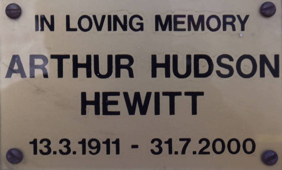 HEWITT Arthur Hudson 1911-2000