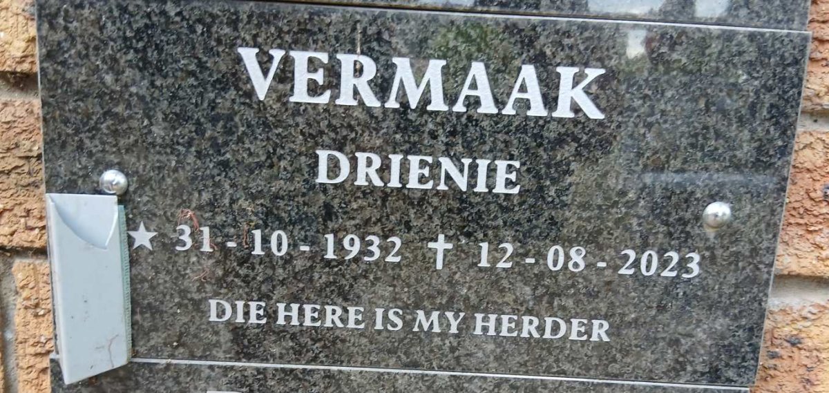 VERMAAK Drienie 1932-2023