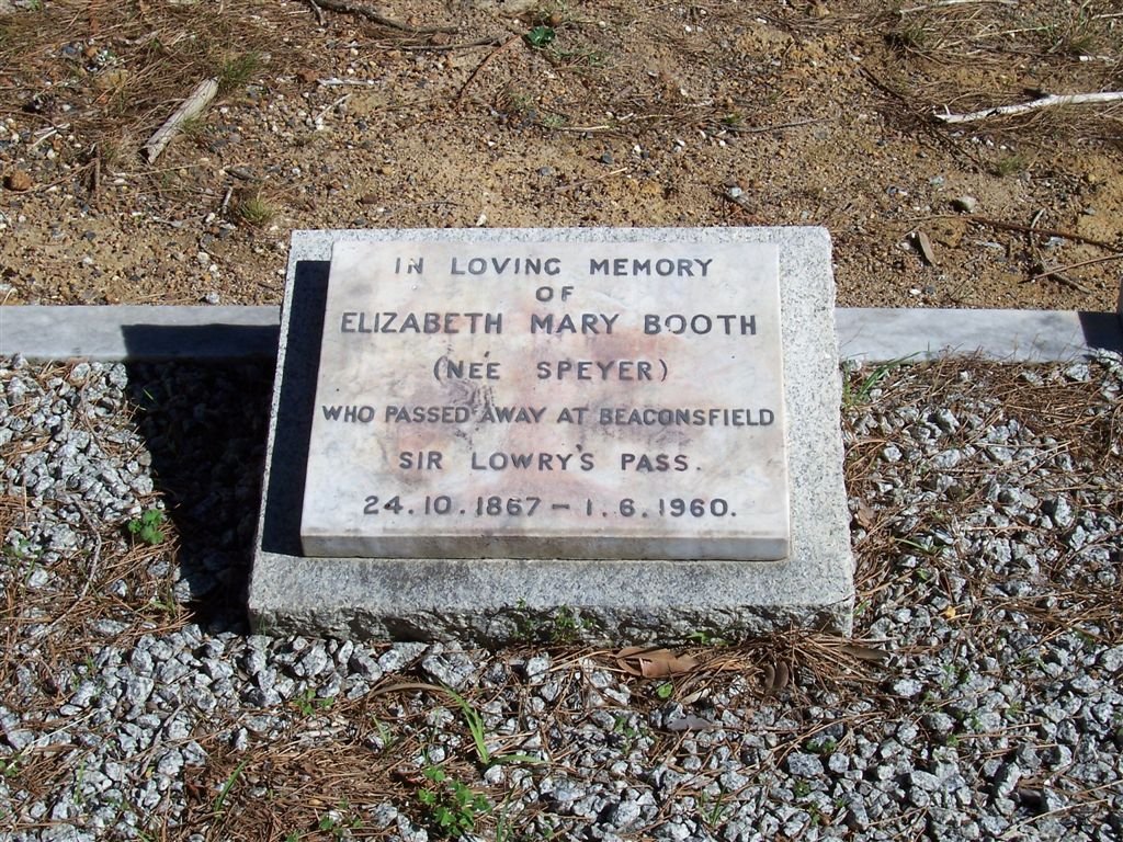BOOTH Elizabeth Mary nee SPEYER 1867-1960
