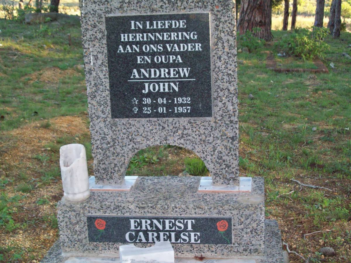 CARELSE Andrew John Ernest 1932-1957