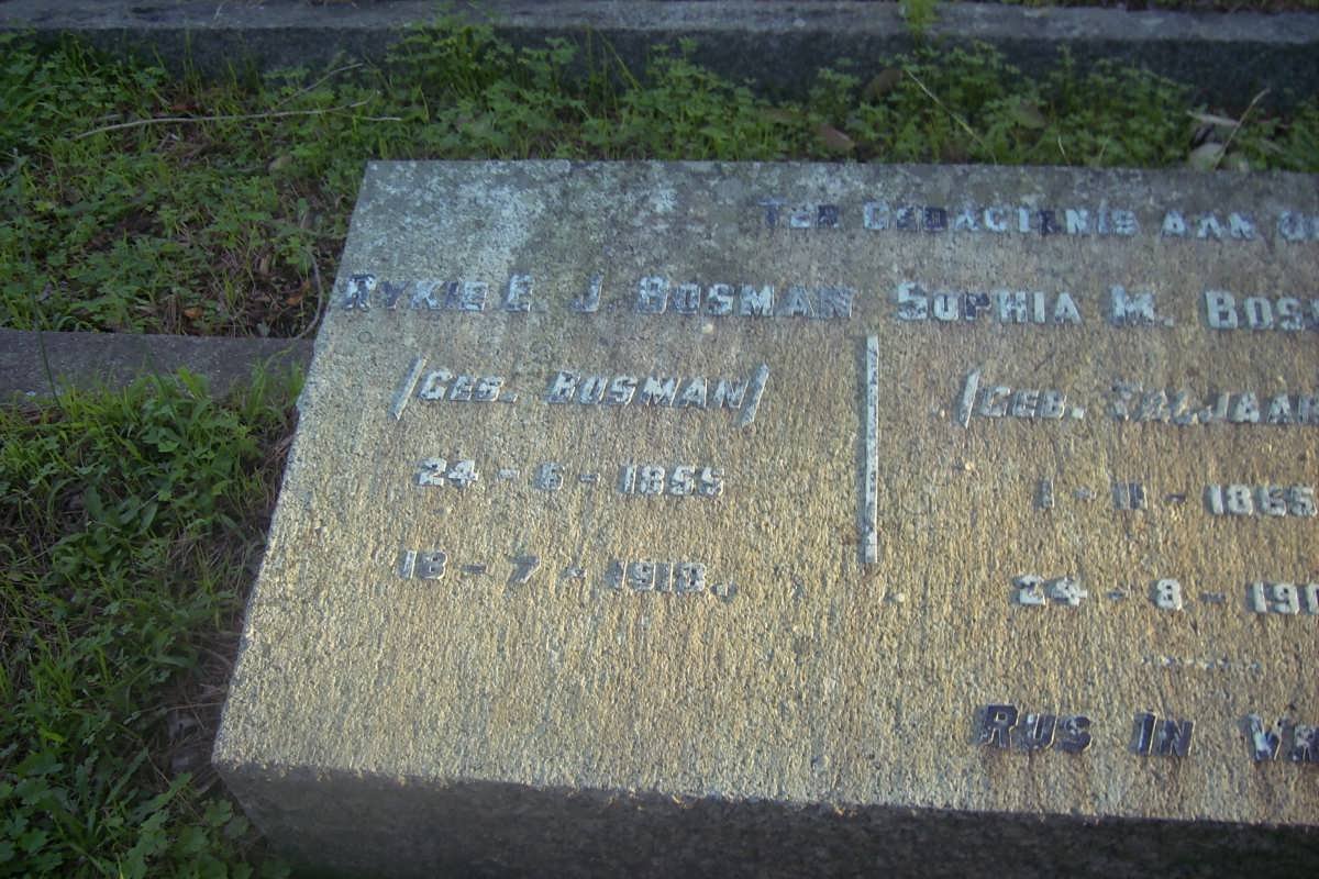 BOSMAN Rykie E.J. nee BOSMAN 1855-1918