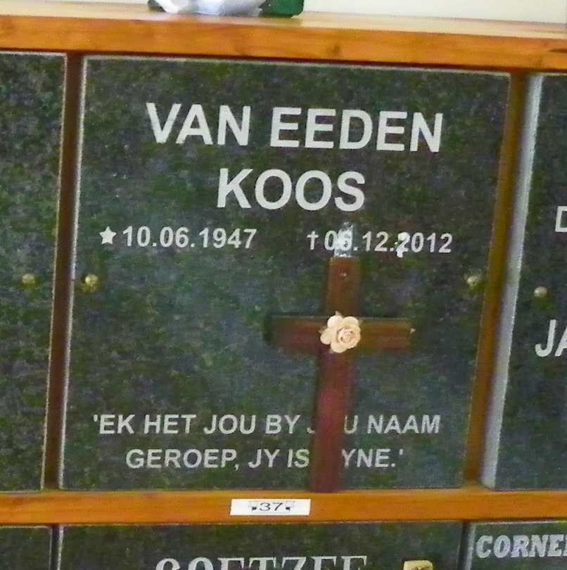 EEDEN Koos, van 1947-2012