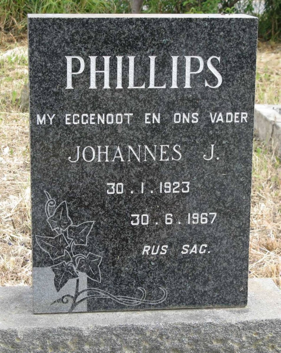 PHILLIPS Johannes J. 1923-1967