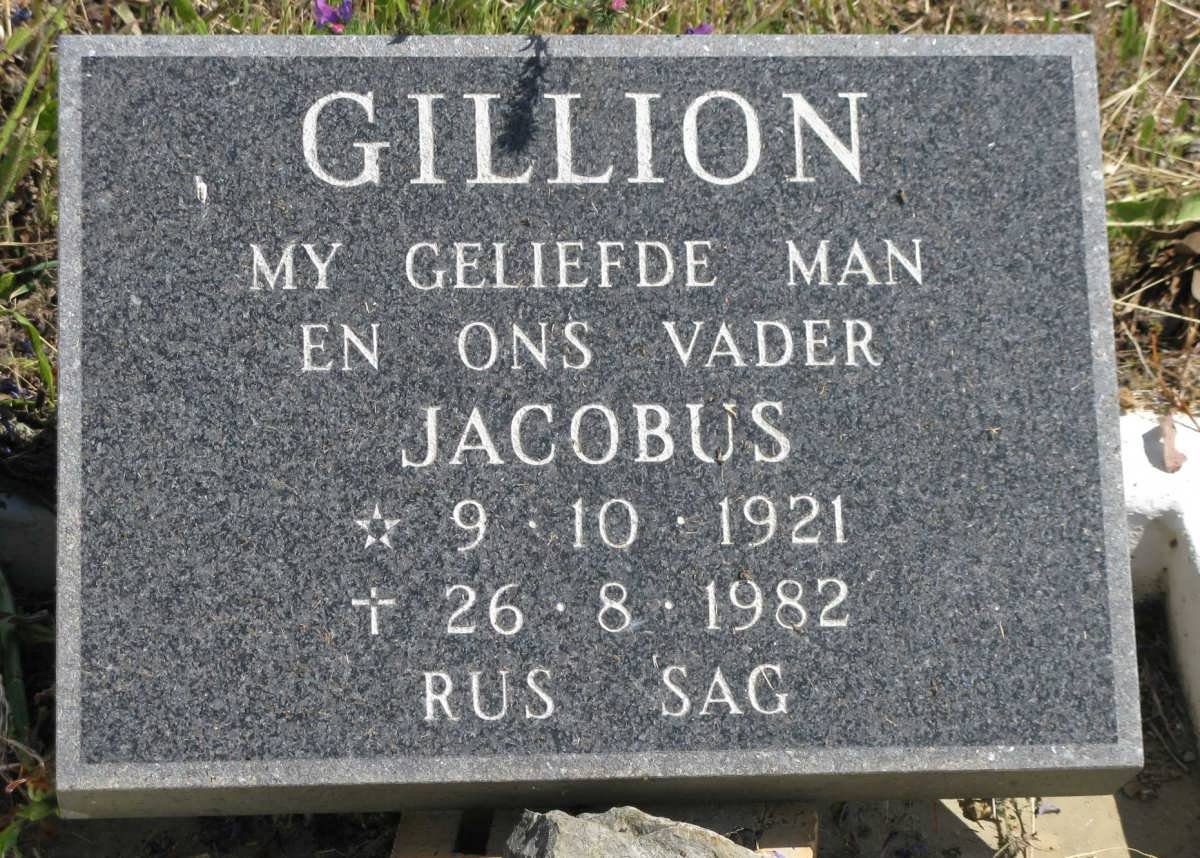 GILLION Jacobus 1921-1982