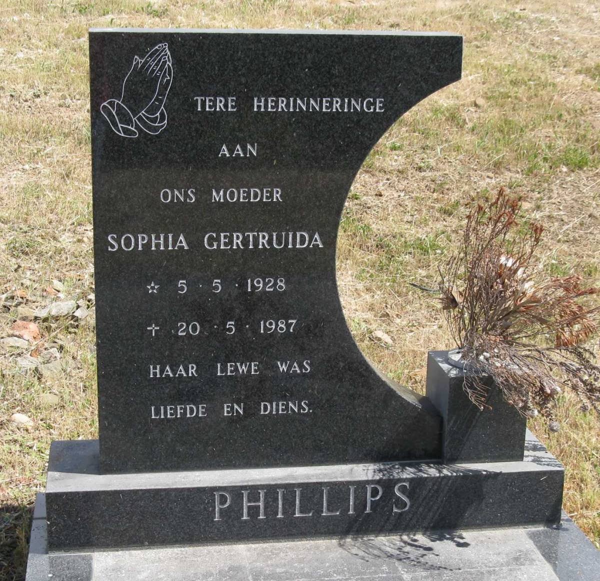 PHILLIPS Sophia Gertruida 1928-1987