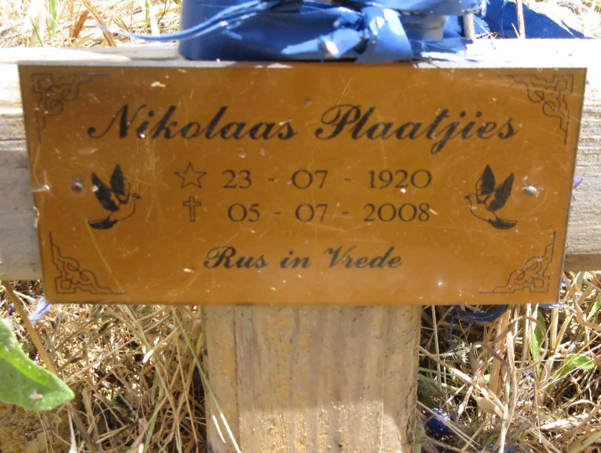 PLAATJIES Nikolaas 1920-2008