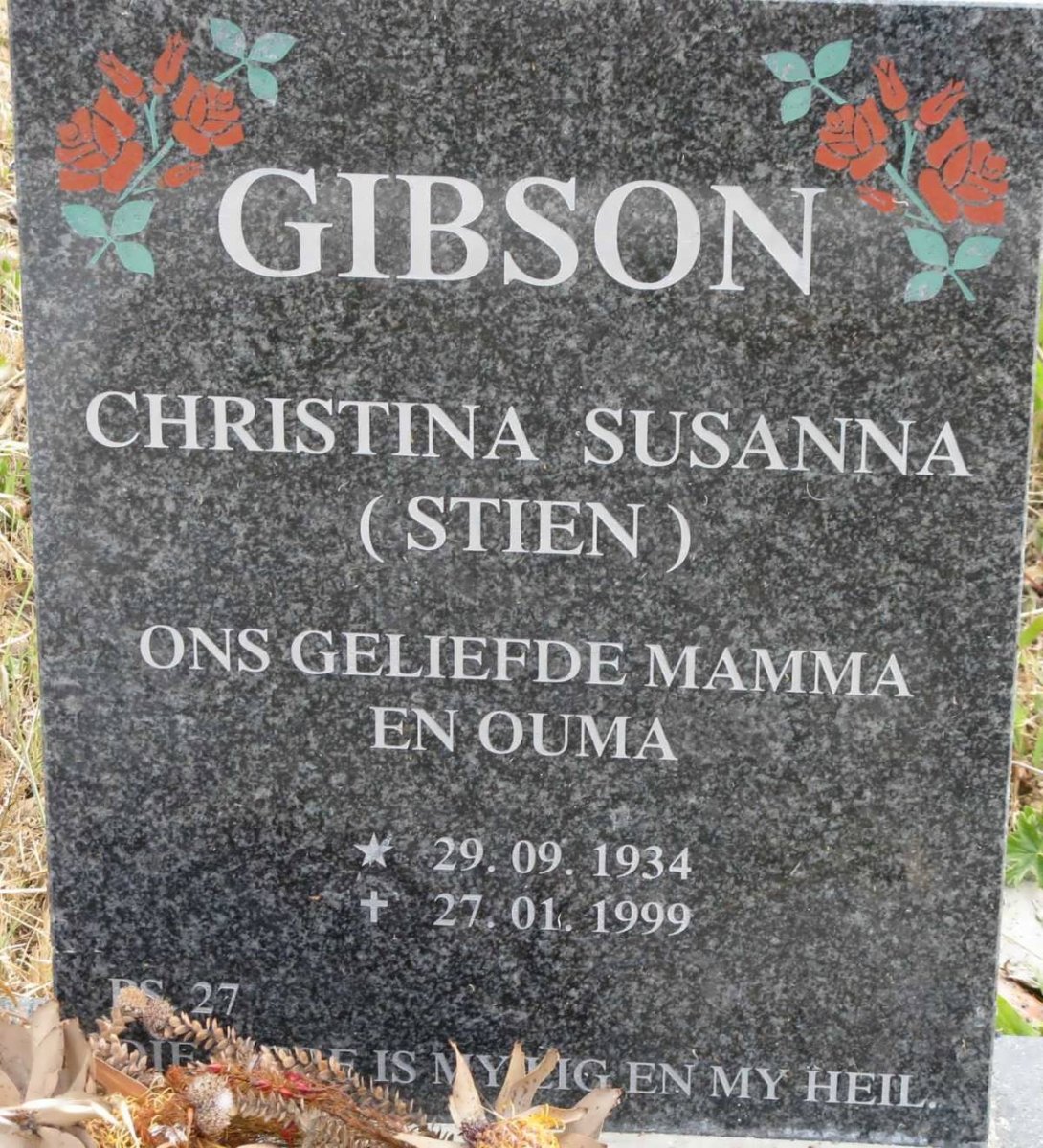 GIBSON Christina Susanna 1934-1999
