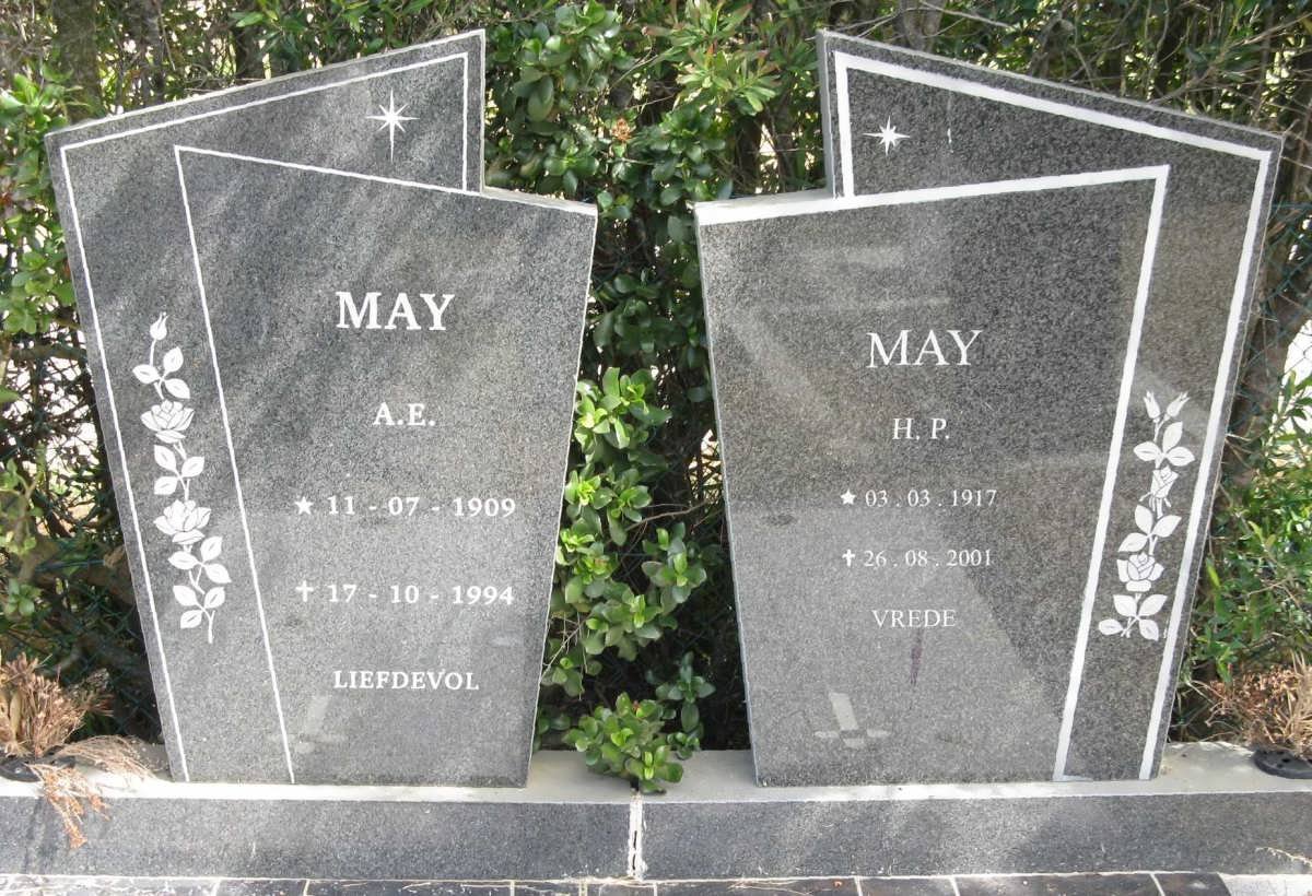 MAY A.E. 1909-1994 &amp; H.P. 1917-2001