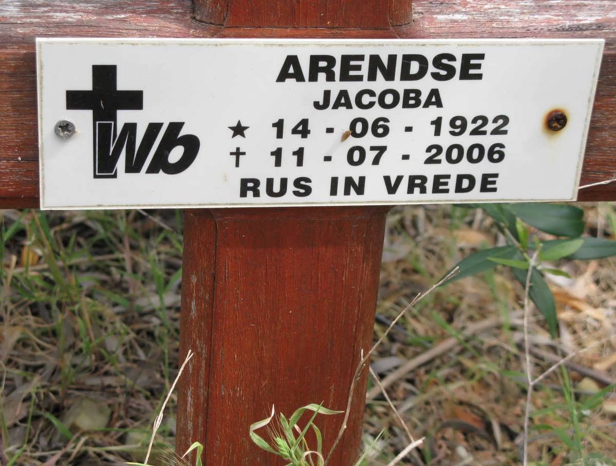 ARENDSE Jacoba 1922-2006
