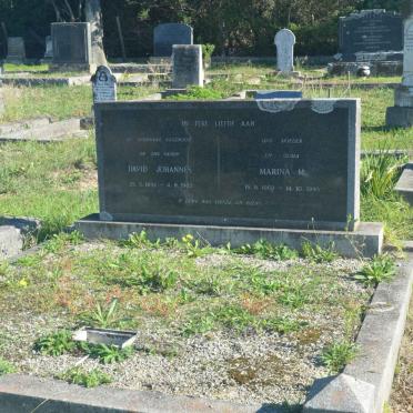 TOIT David Johannes, du 1892-1962 & Marina M. 1902-1995