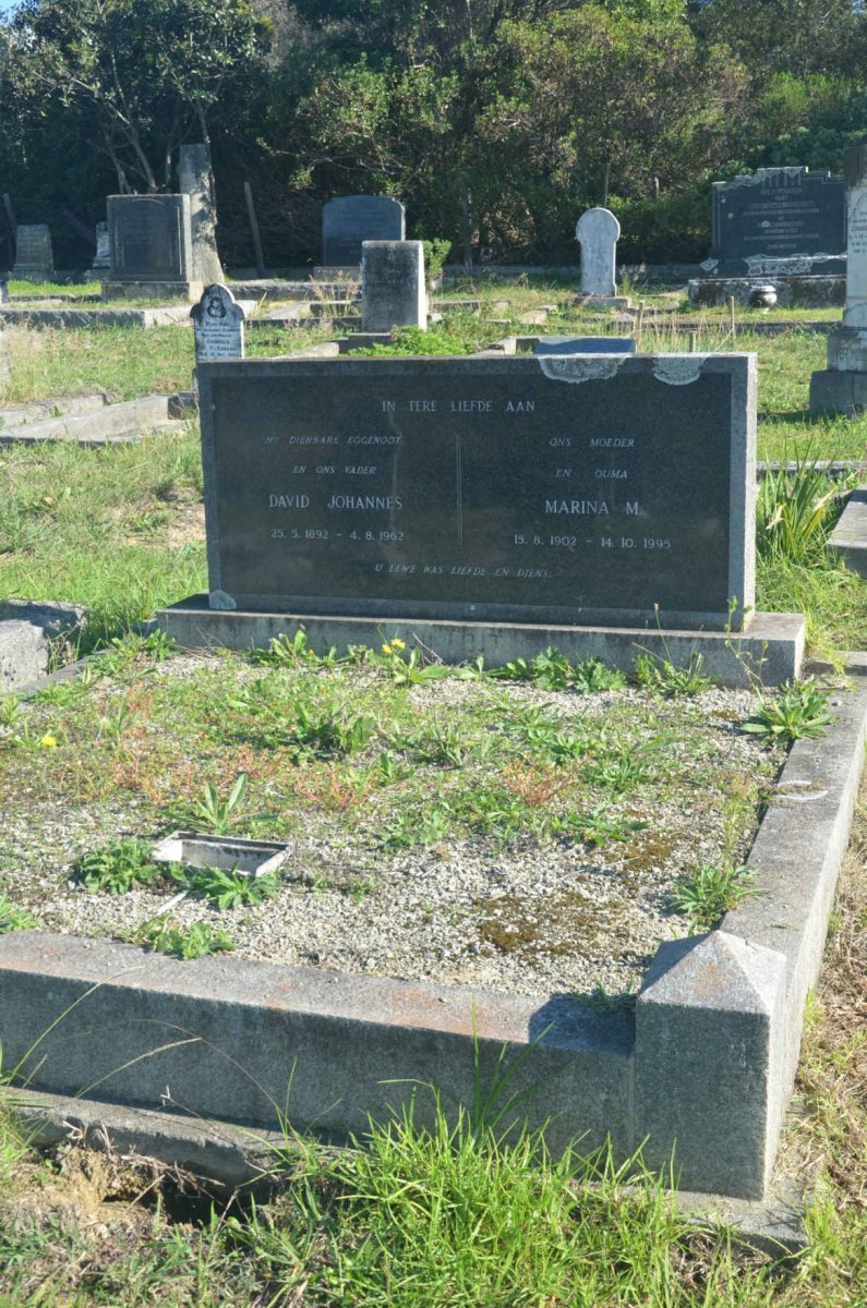 TOIT David Johannes, du 1892-1962 & Marina M. 1902-1995