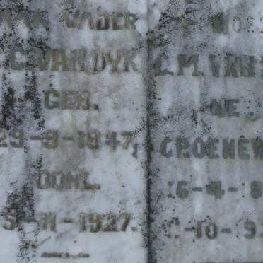 DYK C.C., van 1847-1927 &amp; C.M. GROENEWALD 1855-1933