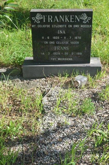FRANKEN Frans 1924-1991 & Ina 1925-1970