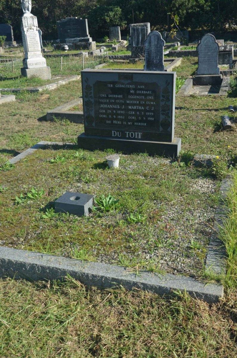 TOIT Johannes J., du 1890-1982 & Martha C.J. 1899-1981