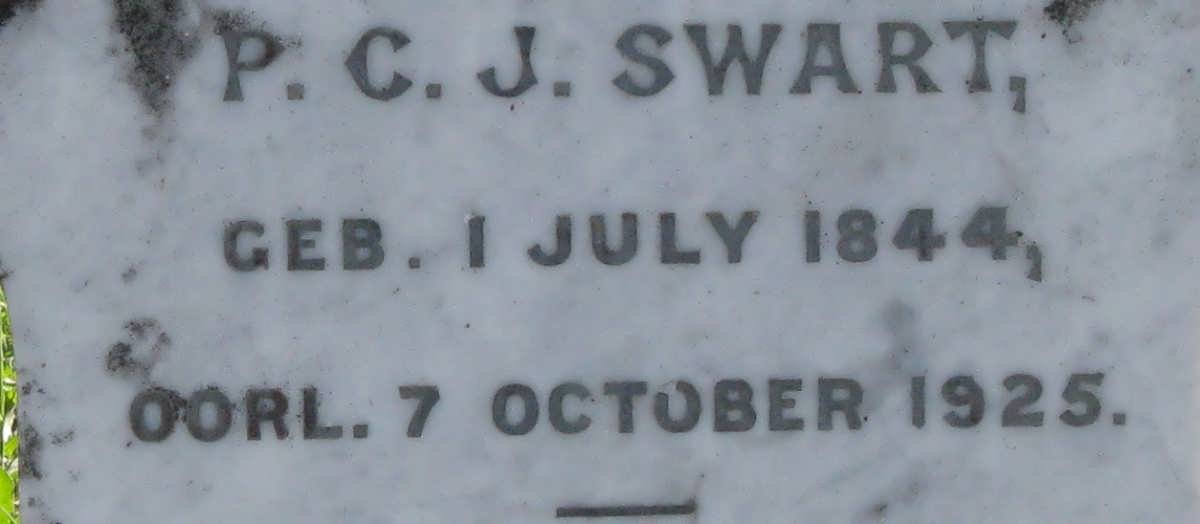 SWART P.C.J. 1844-1925