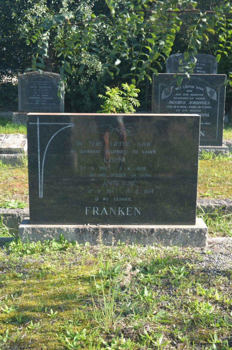 FRANKEN Coen 1912-1972 & Annetjie 1914-1994